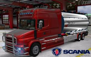 Мод "Scania T Longline Tandem v1.0" для Euro Truck Simulator 2