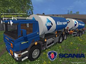 Мод "Scania Tanker & Trailer v 2.3" для Farming Simulator 2015
