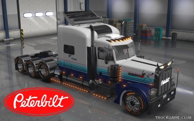 Мод "Peterbilt 389 Blue Line Trucking Skin" для American Truck Simulator