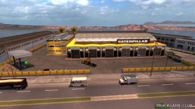 Мод "Caterpillar Large Garage" для American Truck Simulator