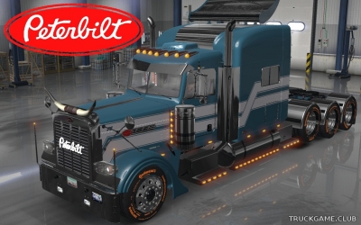 Мод "Peterbilt 389 Blue Ice Skin" для American Truck Simulator