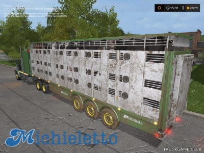 Мод "Michieletto AM19 Livestock Trailer v1.0" для Farming Simulator 2017