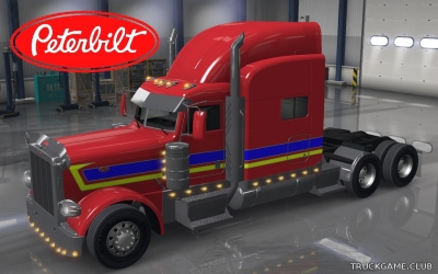 Мод "Peterbilt 389 DC Lines Skin" для American Truck Simulator