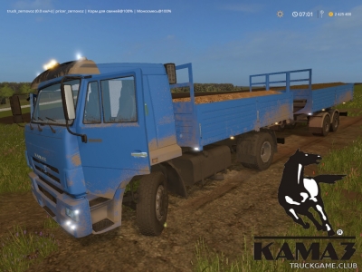 Мод "КамАЗ-45253 с прицепом v1.0" для Farming Simulator 2017