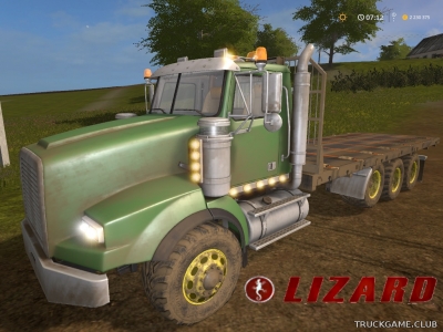 Мод "Lizard TTX 410 Twinstar TriAxle FlatBed" для Farming Simulator 2017