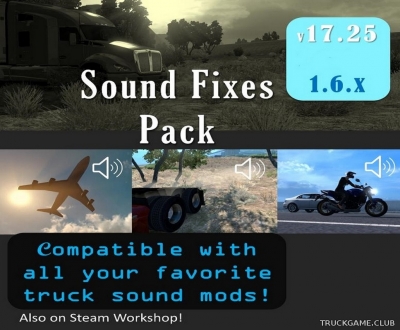 Мод "Sound Fixes Pack v17.25" для American Truck Simulator