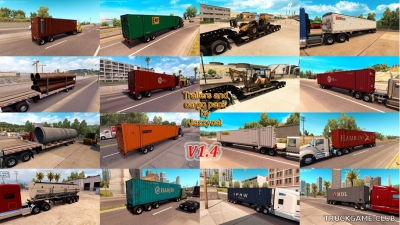 Мод "Пак прицепов и грузов v1.4" для American Truck Simulator