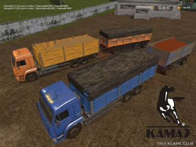 Мод "КамАЗ-65117 с прицепами v1.6" для Farming Simulator 2017
