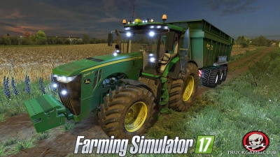 Мод "John Deere 8R v3.1" для Farming Simulator 2017