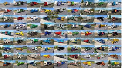 Мод "Painted truck traffic pack by Jazzycat v10.6" для Euro Truck Simulator 2