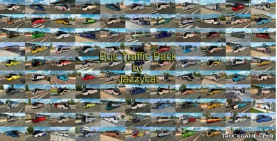 Мод "Bus traffic pack by Jazzycat v10.2" для Euro Truck Simulator 2