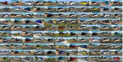Мод "Bus traffic pack by Jazzycat v10.3" для Euro Truck Simulator 2