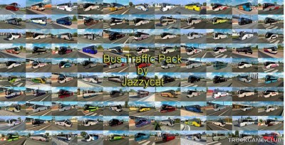 Мод "Bus traffic pack by Jazzycat v10.4" для Euro Truck Simulator 2