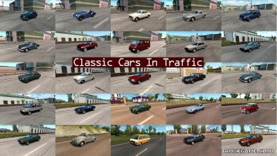 Мод "Classic cars traffic pack by TrafficManiac v5.8" для Euro Truck Simulator 2