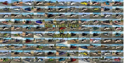 Мод "Bus traffic pack by Jazzycat v10.6" для Euro Truck Simulator 2