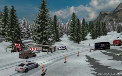Мод "Frosty Winter Weather Mod v8.0" для Euro Truck Simulator 2