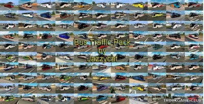 Мод "Bus traffic pack by Jazzycat v10.8" для Euro Truck Simulator 2