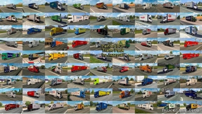 Мод "Painted bdf traffic pack by Jazzycat v9.1" для Euro Truck Simulator 2