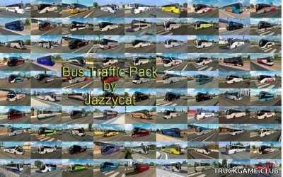 Мод "Bus traffic pack by Jazzycat v11.4.1" для Euro Truck Simulator 2