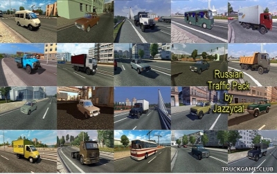 Мод "Russian traffic pack by Jazzycat v3.3" для Euro Truck Simulator 2