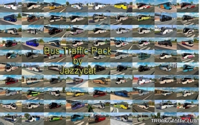 Мод "Bus traffic pack by Jazzycat v12.6.1" для Euro Truck Simulator 2