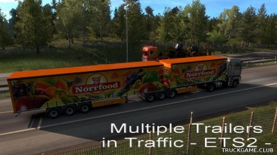 Мод "Multiple Trailers in Traffic v1.42" для Euro Truck Simulator 2