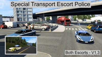 Мод "Special Transport Escort Police v1.3" для Euro Truck Simulator 2
