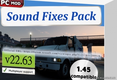 Мод "Sound Fixes Pack v22.63" для Euro Truck Simulator 2