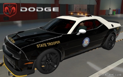 Мод "Dodge Challenger SRT Hellcat Widebody 2018 v1.1" для Euro Truck Simulator 2