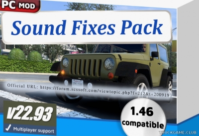 Мод "Sound Fixes Pack v22.93" для Euro Truck Simulator 2