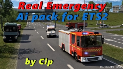 Мод "Real Emergency Ai pack v1.4" для Euro Truck Simulator 2