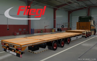 Мод "Ownable Fliegl Flatbed Trailer" для Euro Truck Simulator 2