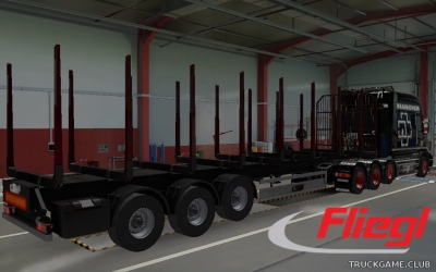 Мод "Ownable Fliegl Log Trailer v1.0.12" для Euro Truck Simulator 2