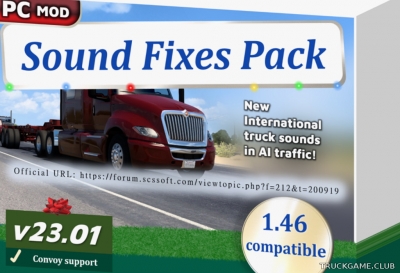 Мод "Sound Fixes Pack v23.01" для American Truck Simulator