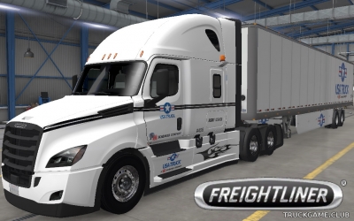 Мод "Freightliner Cascadia & Trailer USA Skin" для American Truck Simulator