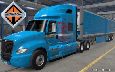 Мод "International LT & Trailer Werner Skin" для American Truck Simulator