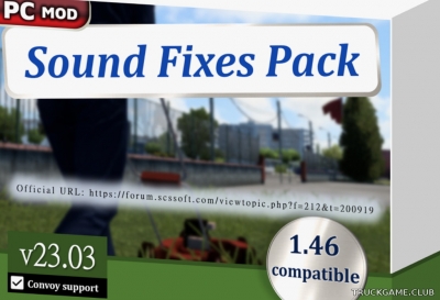 Мод "Sound Fixes Pack v23.03" для American Truck Simulator