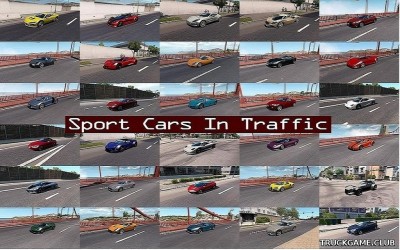 Мод "Sport Cars Traffic Pack by TrafficManiac v11.7.1" для American Truck Simulator