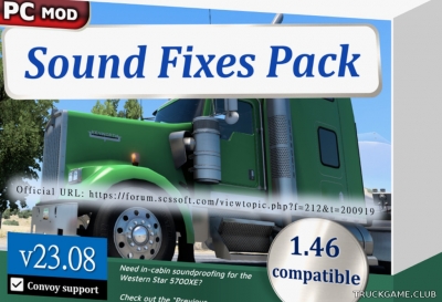 Мод "Sound Fixes Pack v23.08" для American Truck Simulator