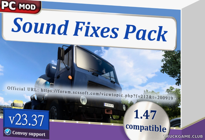 Мод "Sound Fixes Pack v23.37" для Euro Truck Simulator 2