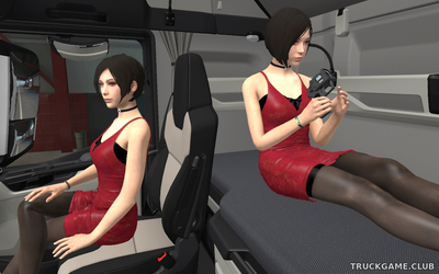 Мод "Ada Wong Co-Driver v1.1" для Euro Truck Simulator 2