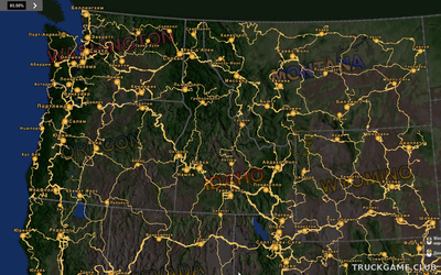 Мод "Full Screen World Map" для American Truck Simulator