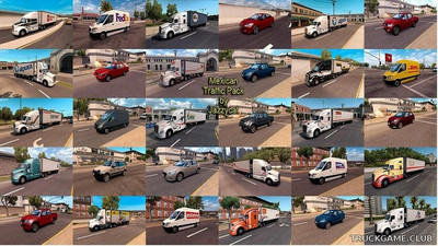 Мод "Mexican traffic pack by Jazzycat v2.6.8" для American Truck Simulator