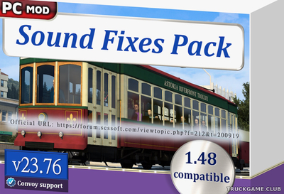 Мод "Sound Fixes Pack v23.76" для Euro Truck Simulator 2