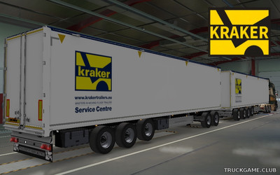 Мод "Ownable Kraker Walkingfloor Trailers v2.3" для Euro Truck Simulator 2