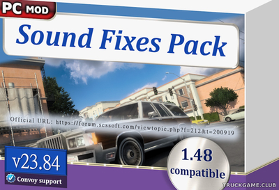Мод "Sound Fixes Pack v23.84" для American Truck Simulator