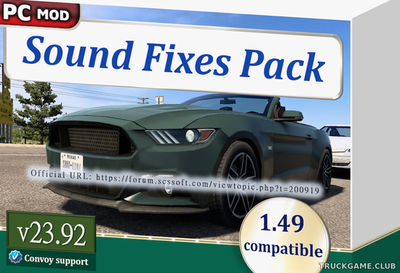 Мод "Sound Fixes Pack v23.92" для American Truck Simulator