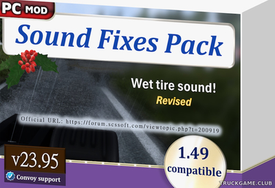 Мод "Sound Fixes Pack v23.95" для American Truck Simulator