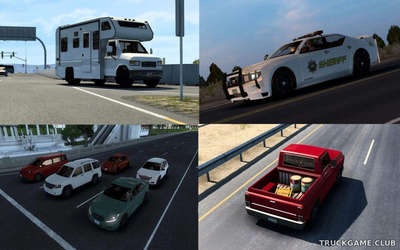 Мод "Fictional Cars Traffic Pack v1.1" для American Truck Simulator