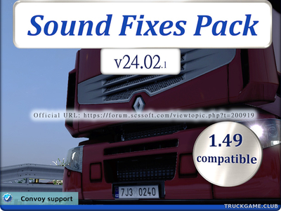 Мод "Sound Fixes Pack v24.02.1" для Euro Truck Simulator 2